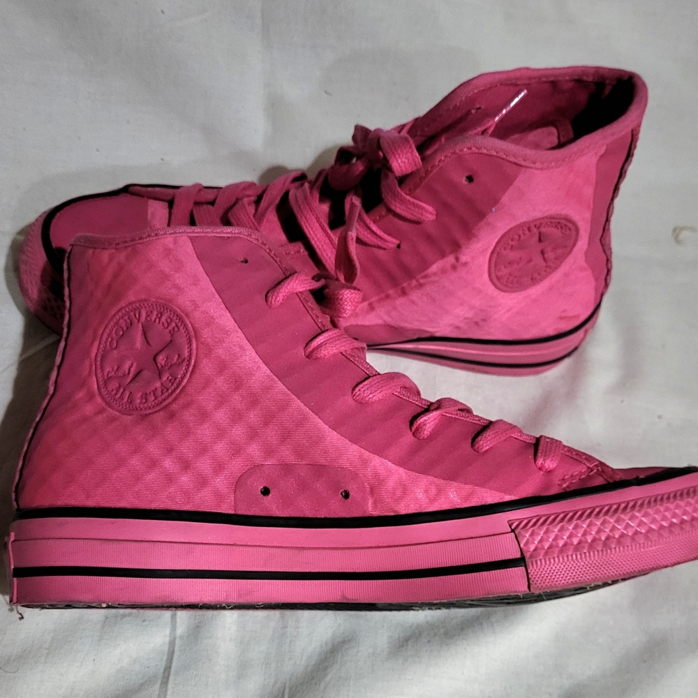 Converse Pink Canvas High-Top Sneakers